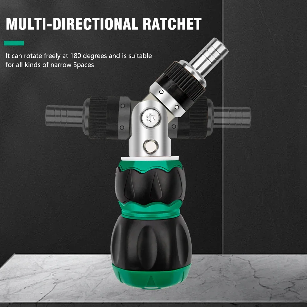 

Multi-function Screwdriver Set Mini Portable Multi-angle Ratchet Adjustable Screwdriver Bit Suitable for Home Repair Hand Tools