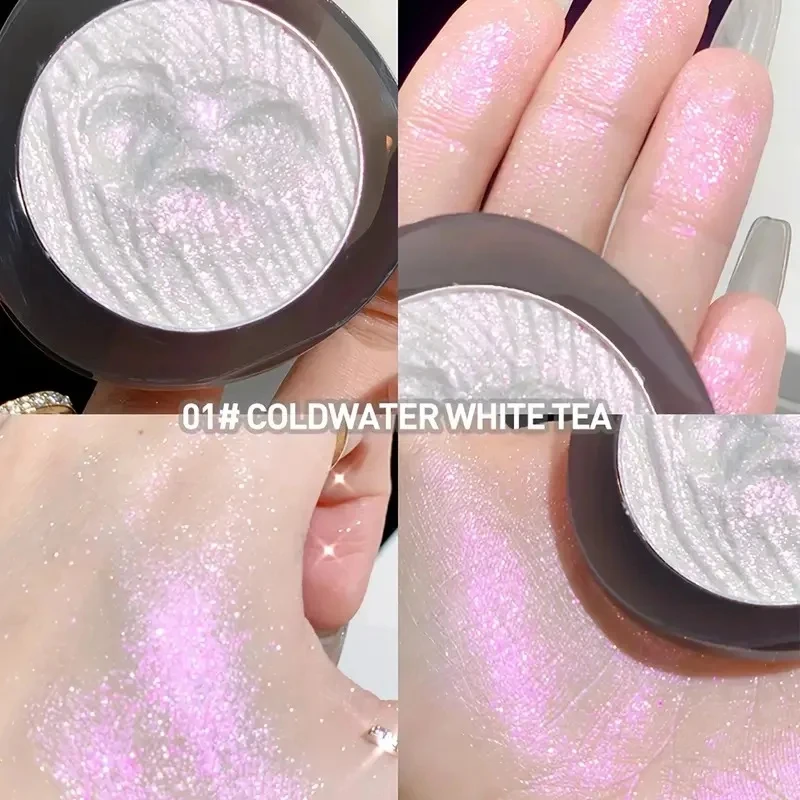 Palette di evidenziatori in polvere con glitter luccicanti Evidenziatore con diamanti Shine Gel per trucco Viso e corpo Illumina il trucco del contorno glitterato