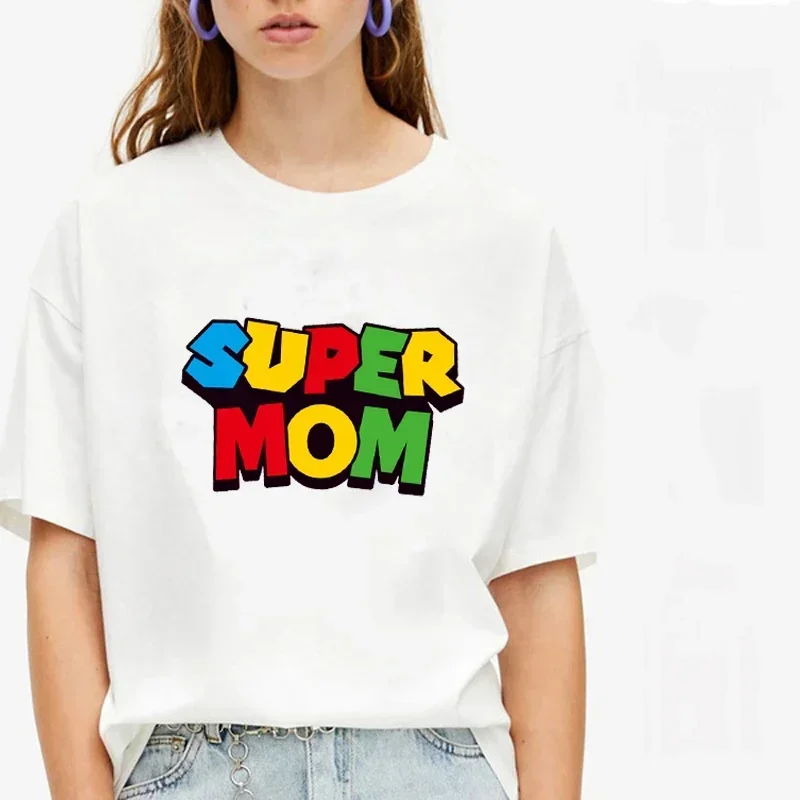 Camiseta de Super papá para hombre, camisa colorida de manga corta, Mario, Luigi, regalo del Día del Padre, Hipster de algodón, 2024