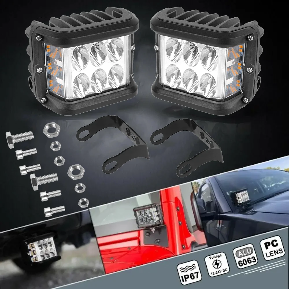 الأضواء مصباح ليد 45 واط اكسسوارات السيارات لسيارة شاحنة قارب Suv Atv الفيضانات كومبو مصباح ليد 1 قطعة العالمي LED ضوء العمل
