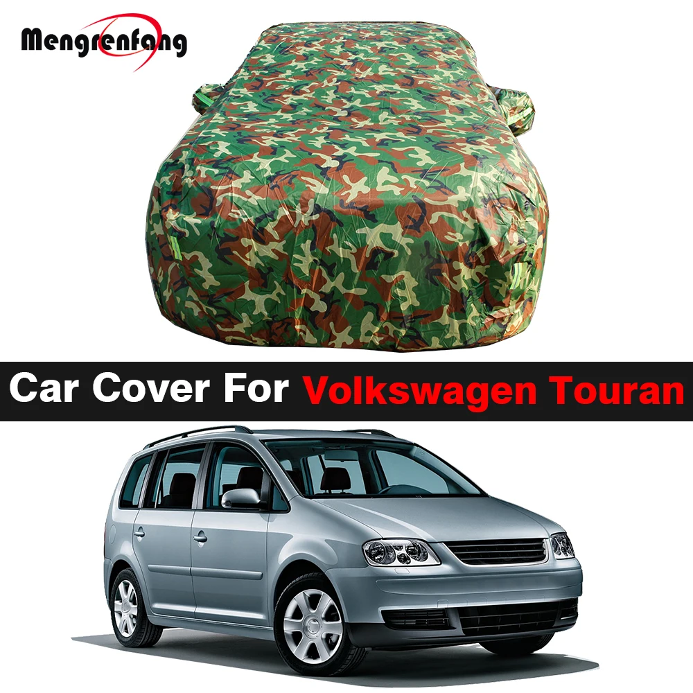 

Полный камуфляжный автомобильный чехол для VW Volkswagen Touran 2003-2023, водонепроницаемый MPV, солнце, УФ, снег, дождь, лед, царапины, предотвращает ветрозащитный чехол