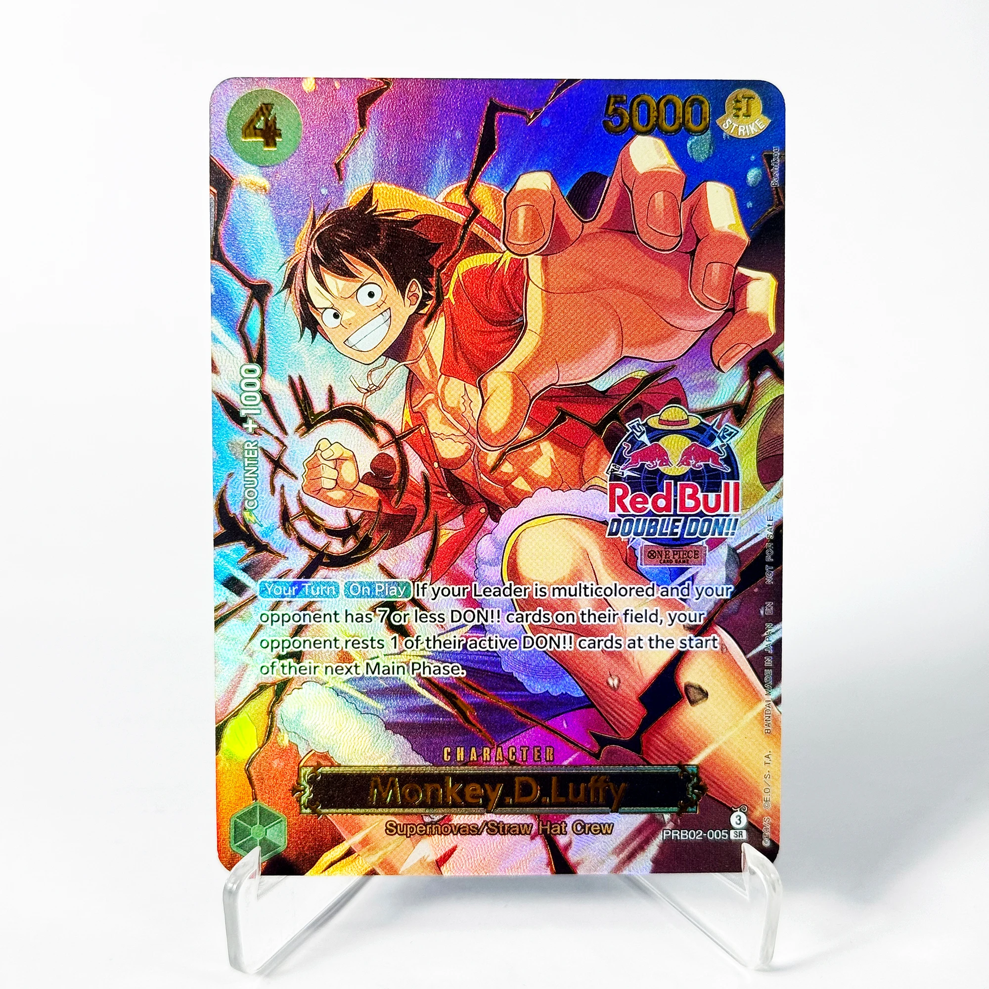 One Piece Card Double Don!! PRB02-005 Monkey.D.Luffy Don Card Treasure Cup Top 64 Card Garp Garp Replica Collection Game Cards