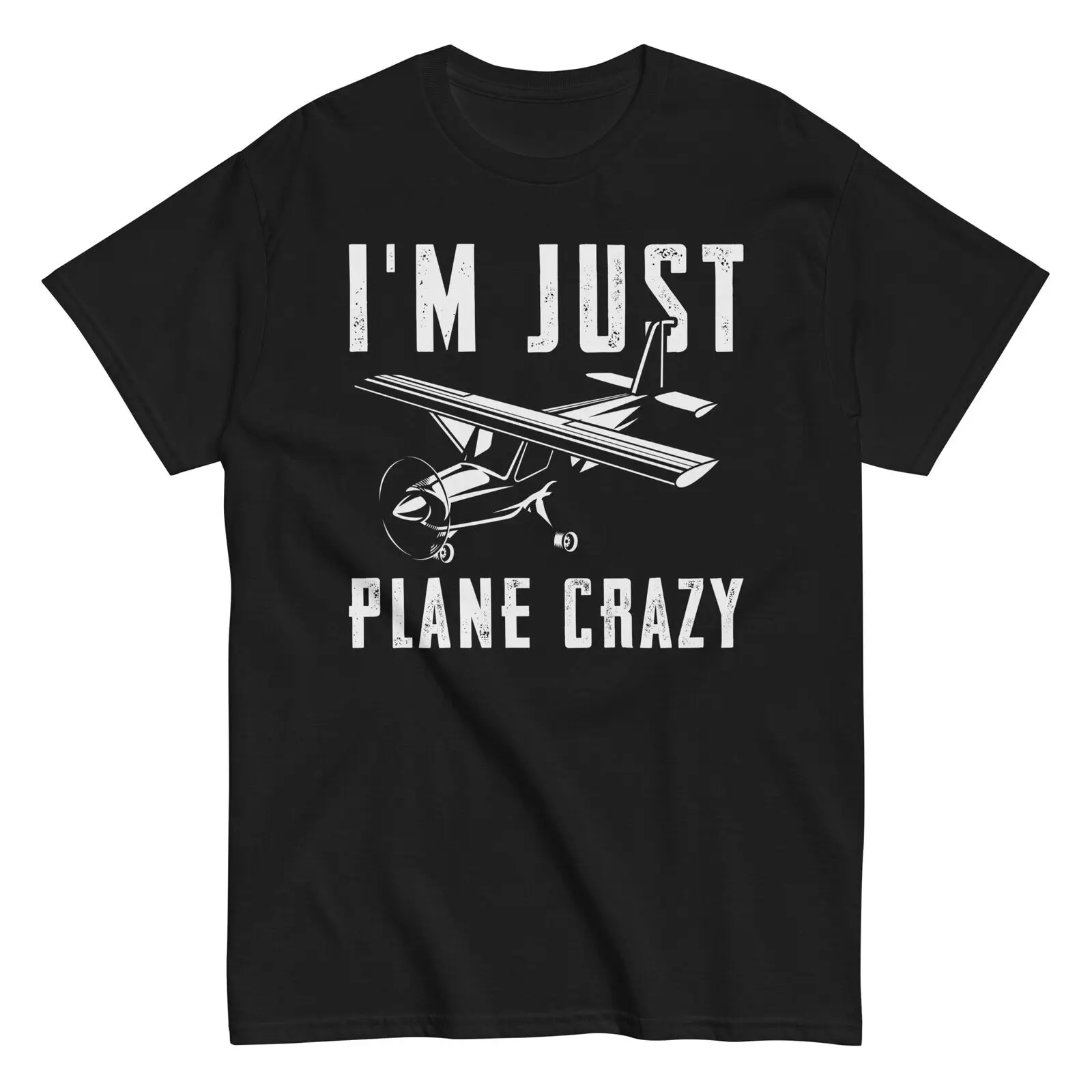 Pilot Plane Airplane Funny Men's Cotton T-Shirt Plane Crazy Tee