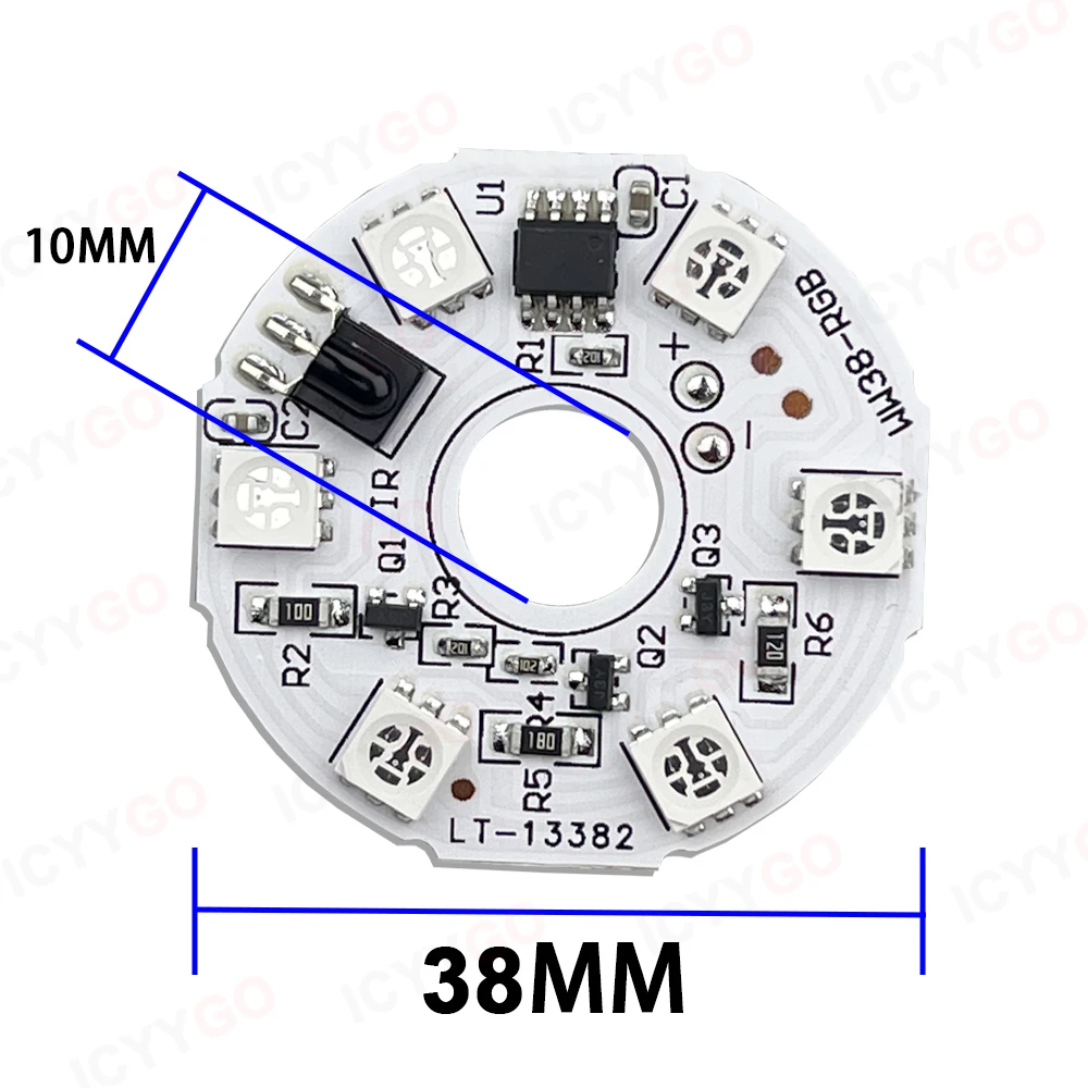 Sorgente luminosa 5V Pannello luminoso a LED Sfumatura colorata RGB Interruttore di controllo remoto Luce notturna in faggio a sfera Takraw che