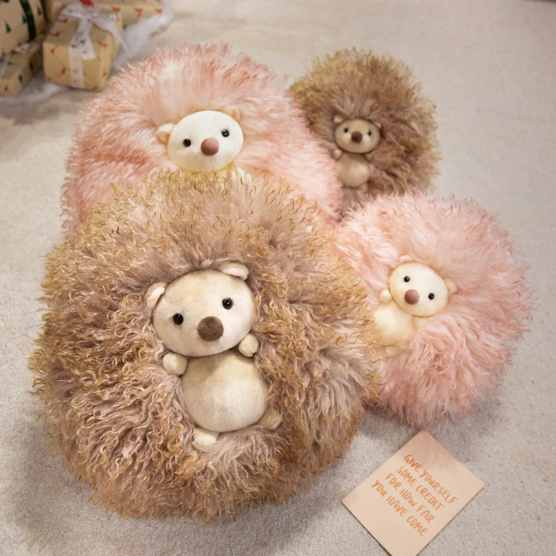 

Kawaii Fluffy Plush Cushion Panda Black White Pink Bear Brown Bear With Shaggy Fur Stuffed Pillow Home Wonderful Toy