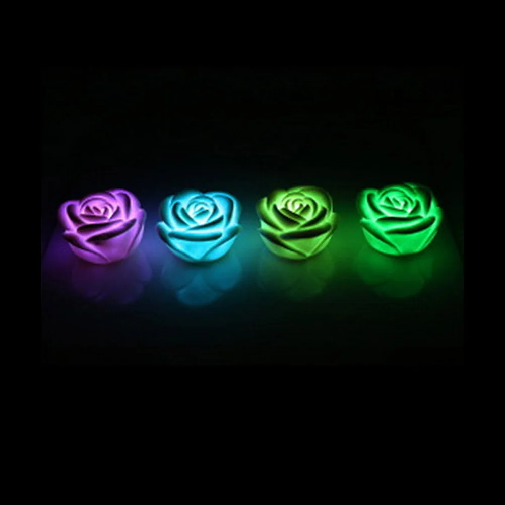 

6pcs Colorful Rose Lights for Home Garden Decoration Valentine Lights For Valentine'S Day les