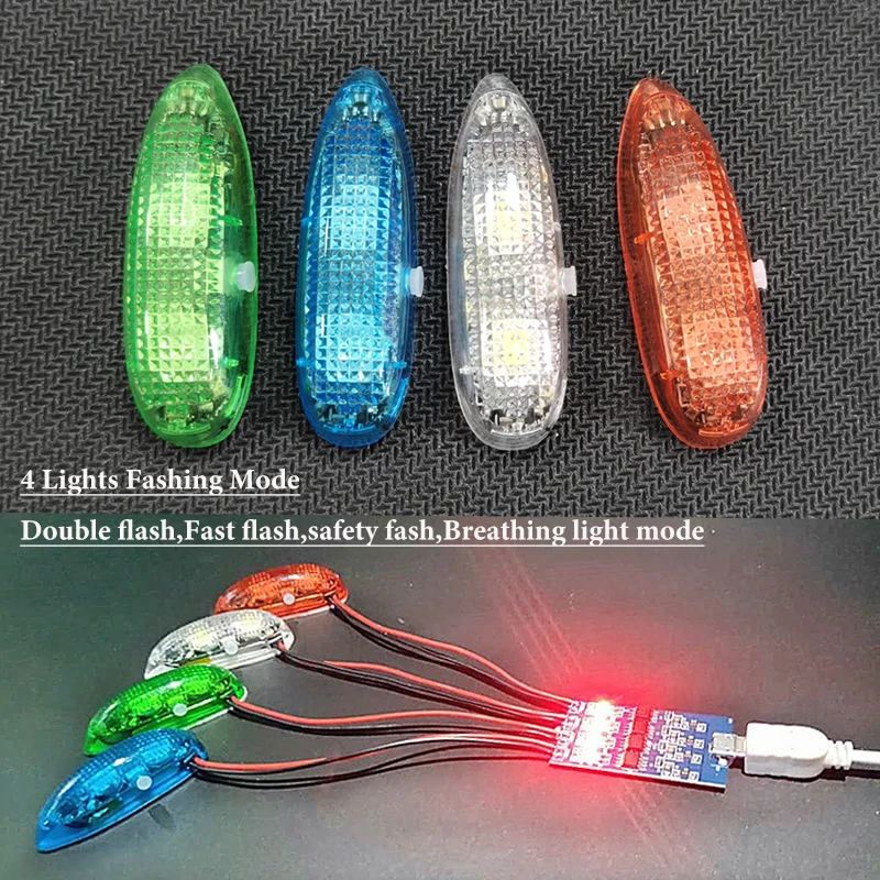 QX-MFLU ZMR III Kabellose Navigationsleuchte 1S Wiederaufladbar 4 Modi LED-Lichter Geeignet für RC-Flugzeuge Starrflügler UAV FPV Drohnen Spielzeug