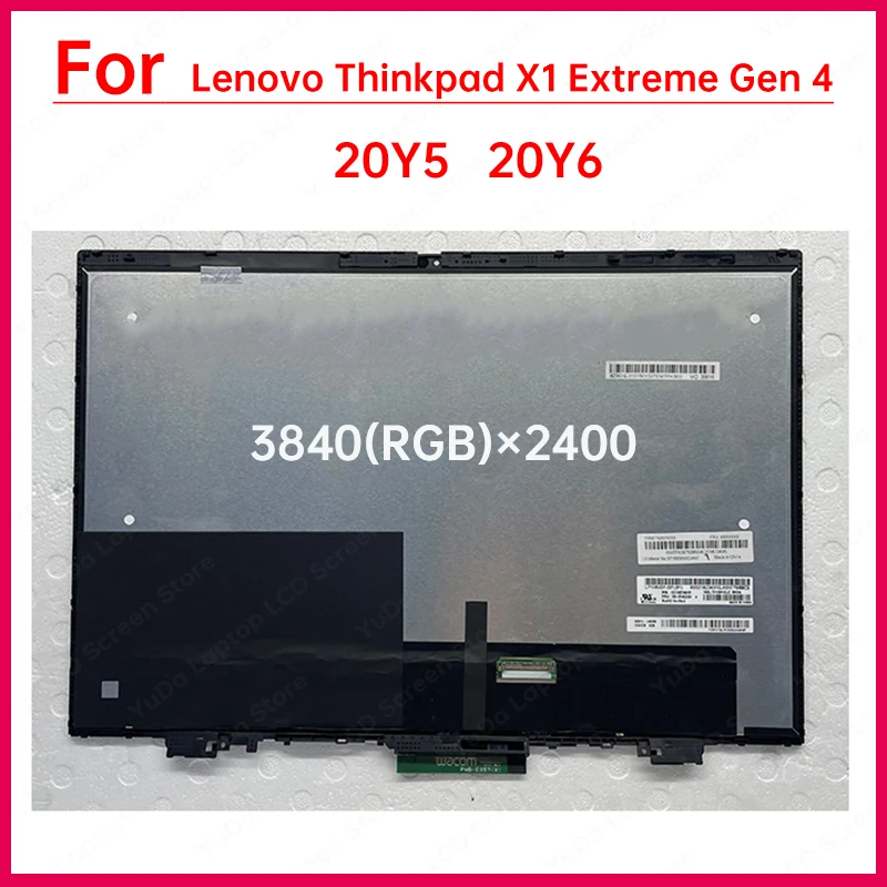 For Lenovo Thinkpad P1 G4 Thinkpad X1 Extreme Gen 4 20Y5 20Y6 16.0 inch Laptop LCD Touch Screen Replacement Assembly 5M11D12289