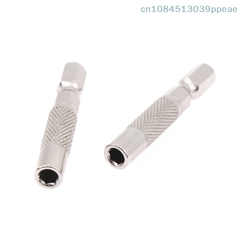 2 Pcs Hex Shank 6.35mm To 4mm Insert Bit Adapter Electric Screwdriver Socket Holder Micro Bit Adapter Magnetic Holder Tools