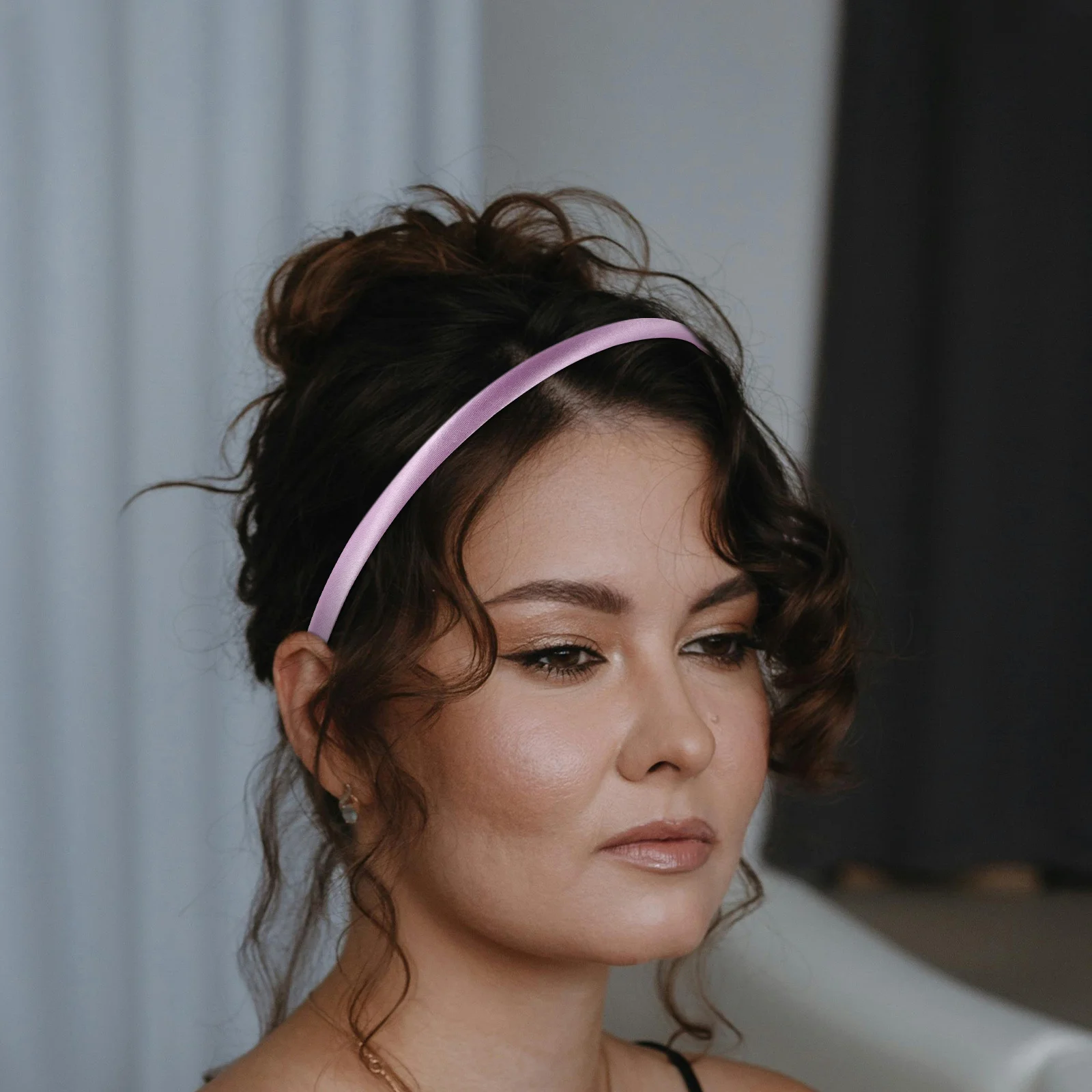 5 قطع من عصابات الرأس العصرية للنساء، مادة قماش ناعمة ملونة، تصميم غير قابل للانزلاق لعصابة رأس الشعر السميك أو الرقيق #4