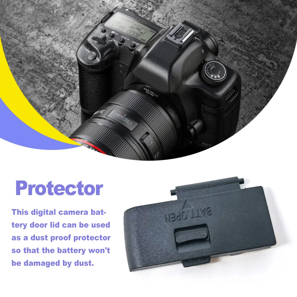 Cubierta de la tapa de la puerta del compartimento de la batería de la Cámara, pieza reemplazable, tapa de plástico desmontable, reemplazo de reparación para 650D 700D