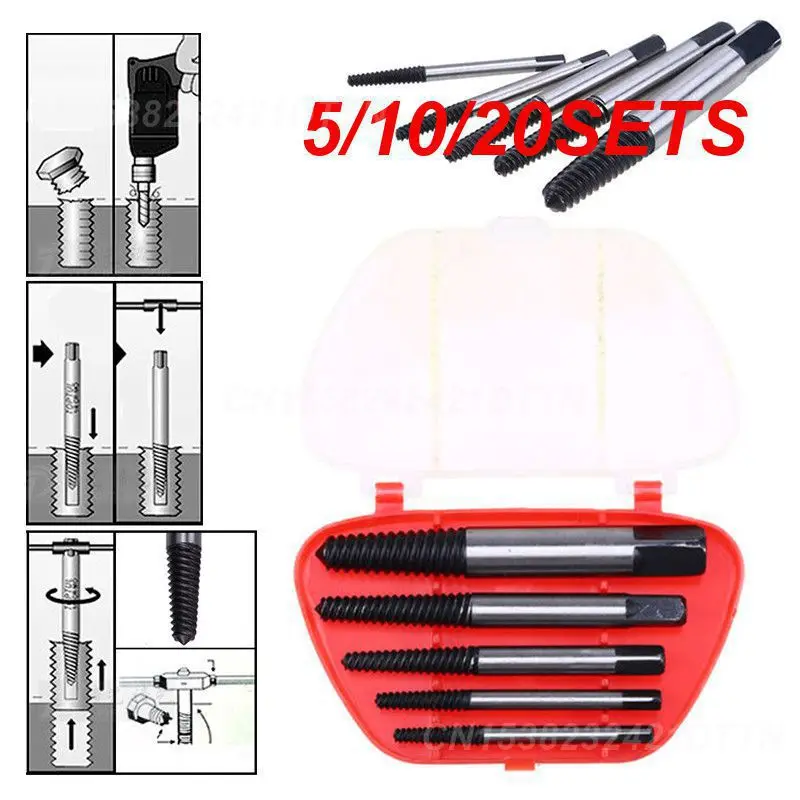 5/10/20SETS Screw Extractor Durable Sturdy Effortlessly Remove Broken Screws Damaged Screw Repair Game-changer Bolt Remover