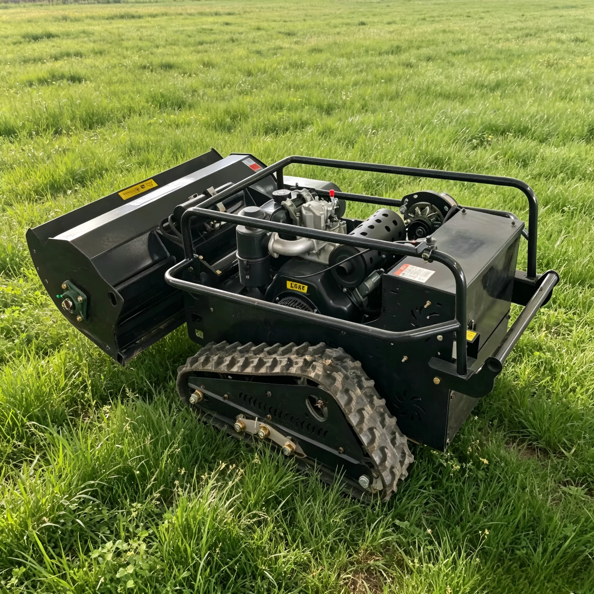 800mm 4-Stroke DIY Remote Control Lawn Mower Tracked  Powered for Steep Slopes Orchard