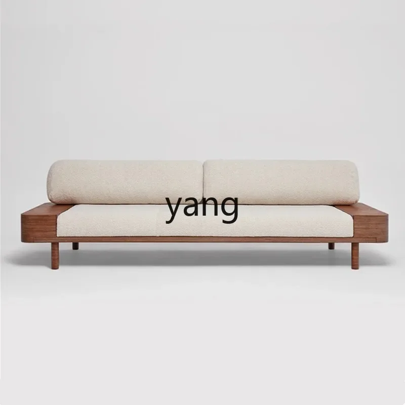 LM Nordic simple living room granular velvet solid wood double triple sofa B & B card seat reception sofa