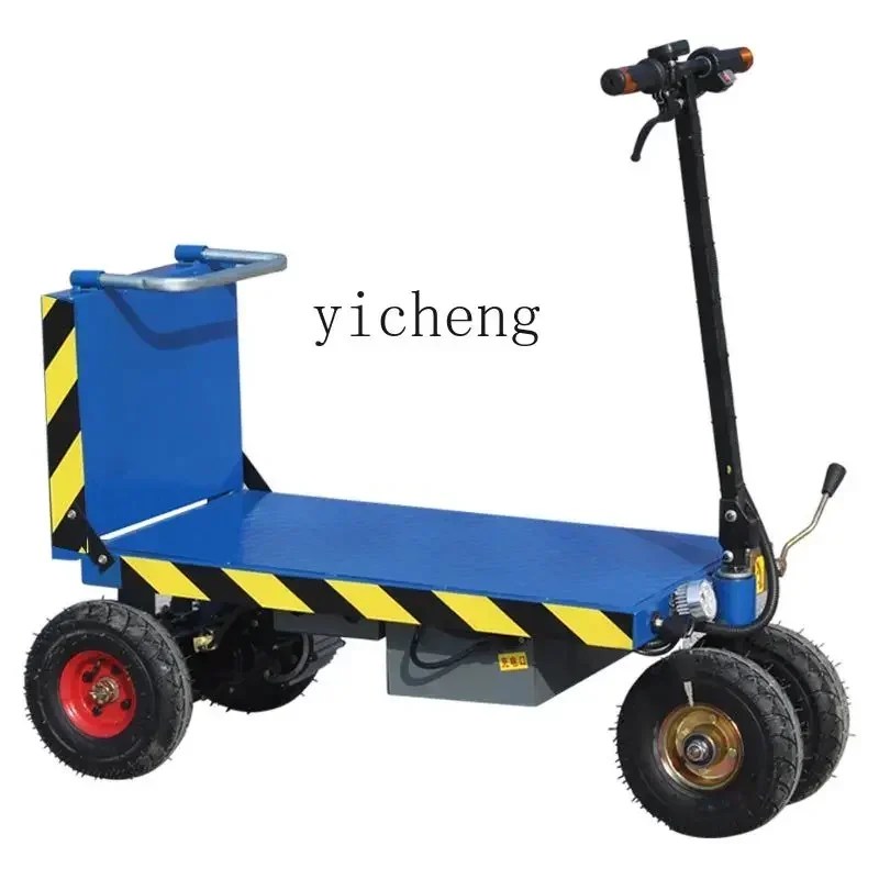 

electric flatbed truck greenhouse orchard truck warehouse trolley pulling trolley