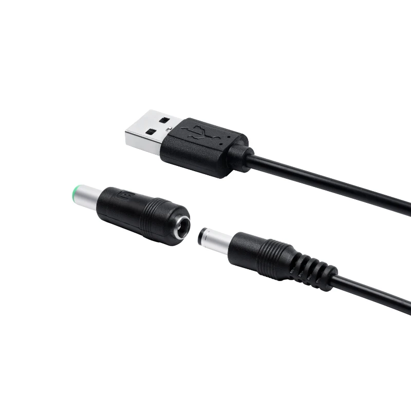 Universal 5V for DC Power Cable USB to for DC 5.5x2.1mm 3.5mm 4.0mm 4.8mm 6.4mm Plug Charging Cord Adapter Fit for Route