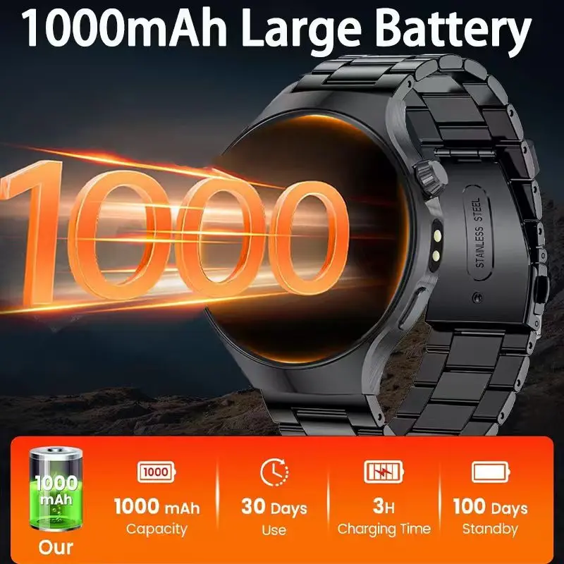 2026 New Top Outdoor Smart Watch, 1.7-inch HDScreen,Outdoor Tracker,LED Flashlight, Best Surprise BirthdayGift for Men and Women