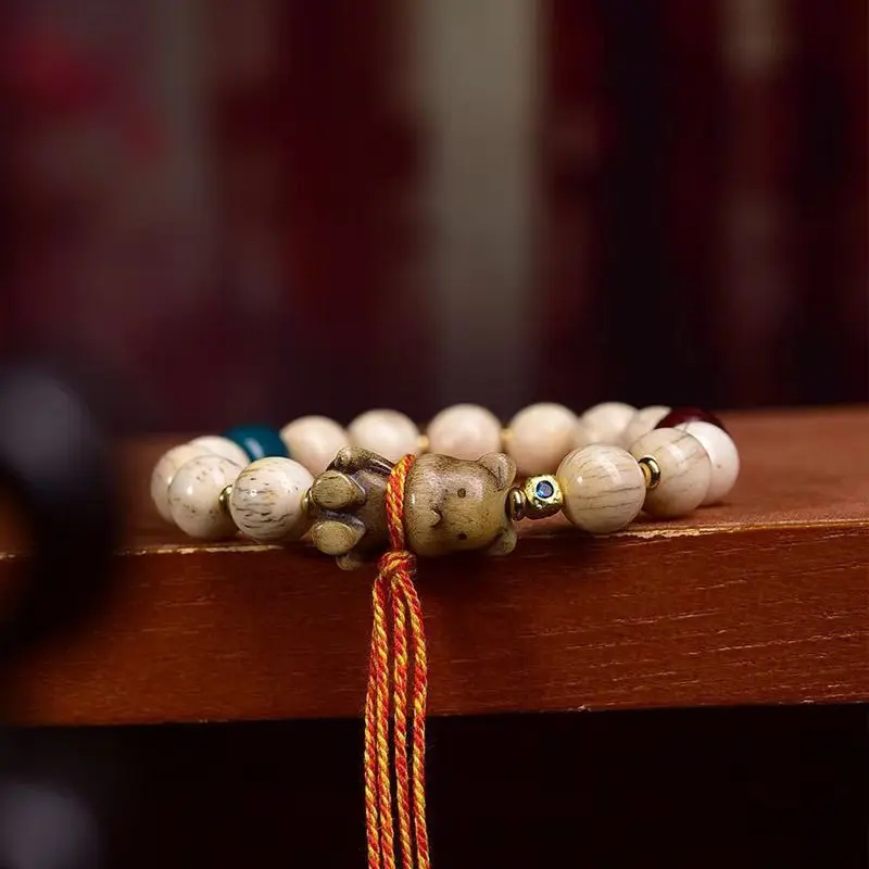 Bead Single Loop Backflow Bone Violent Bear Tibetan Style Handicraft Bracelet
