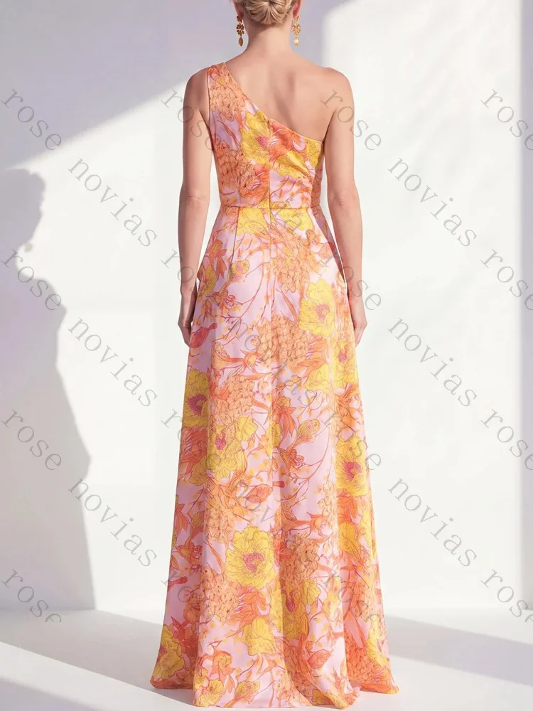Customized One Shoulder A-Line Sleeveless Ruffled Mother of The Bride Dresses Elegant Formal Dress High Quality Prom Party Gowns