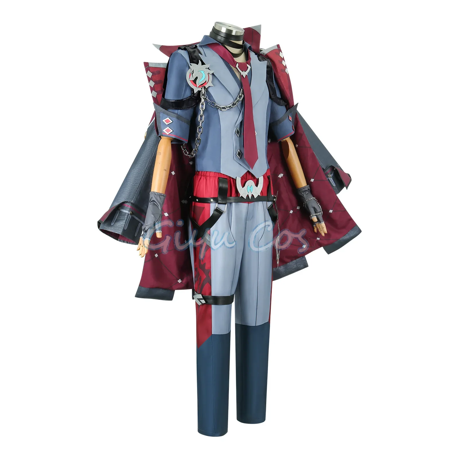 Genshin Impact Wriothesley Cosplay Kostuum Uniform Pruik Cosplay Anime Chinese Stijl Halloween Kostuums Mannen Spel