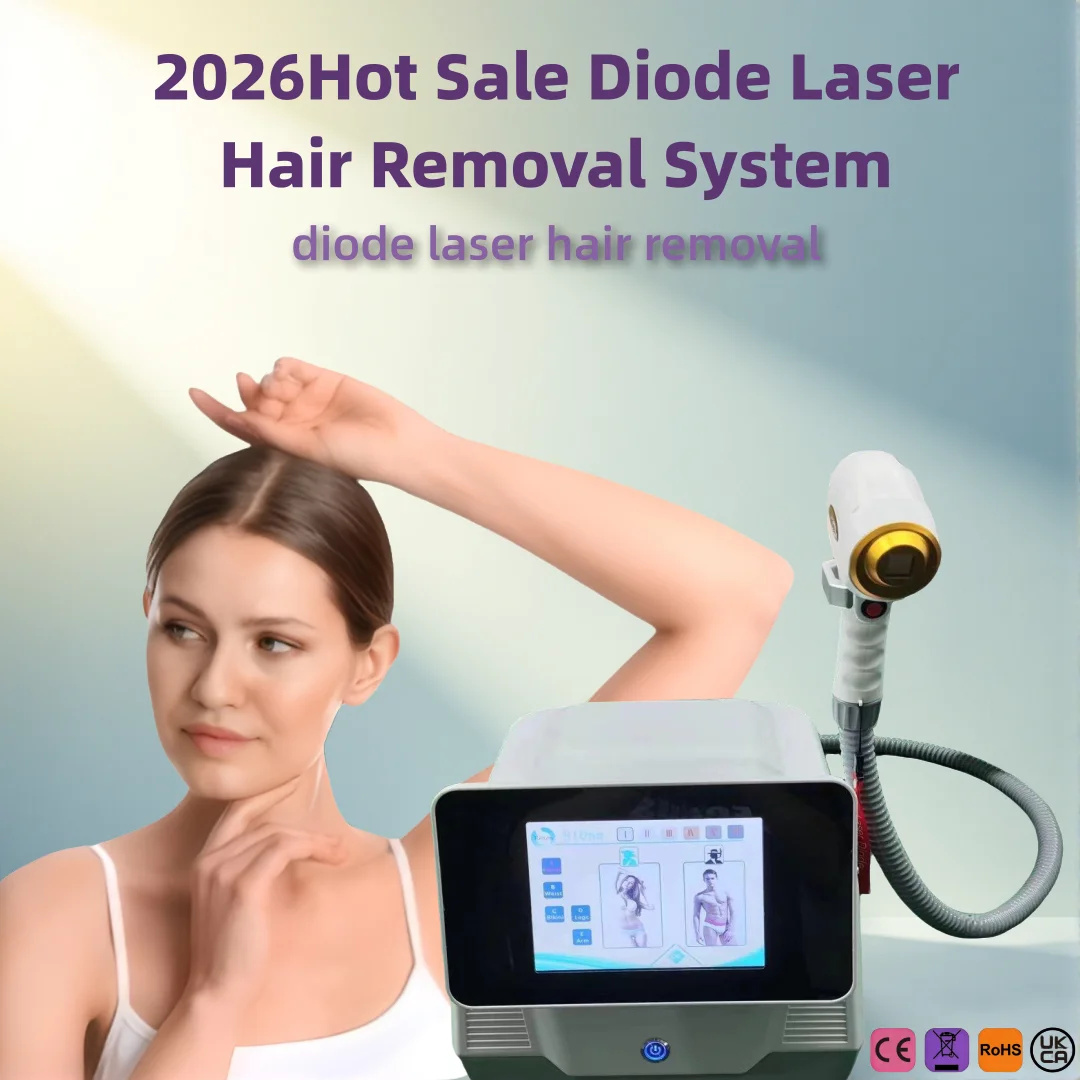 

Portable Professional Diode Laser Hair Removal Device with 4 Wavelengths 755nm 808nm 940nm 1064nm Ice Cooling for Face And Body