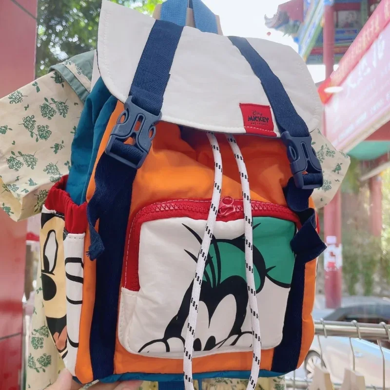 Disney-mochila escolar de Mickey Mouse para estudiantes, mochila ligera y de gran capacidad con dibujos animados, para hombre y mujer