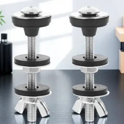 

1 Pair Stainless Steel Toilet Seat Screws Replacement Durable Strong Easy Install Metal Bolts For Bathroom Fixing Hardware