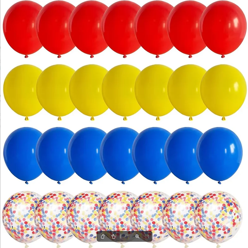 40 Uds. Juego de Globos de circo de Carnaval de 12 pulgadas, Globos de confeti para chico, niño y niña, juguete de cumpleaños, decoración de fiesta, Globos de decoración para Baby Shower