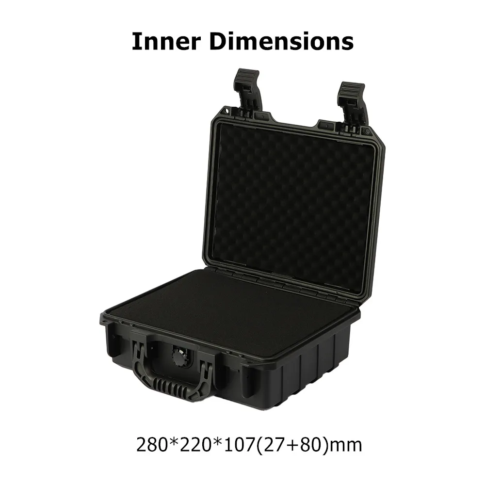 IP67 Waterproof Plastic Case With Foam Internal 280x220x107mm Tool Case Protective Tool Box Hard Case Storage Toolbox