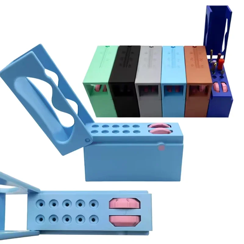 

10 Holes Dental Autoclave Endo Box Plastic Root Canal File Holder Dispenser Organizer Measuring Ruler Box Dentistry Organizer