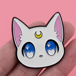 Cute Cat Enamel Pin Anime Brooch Pines Lapel Pins Badge on Backpack Costume Accessories Animal Jewelry Gifts for Friends
