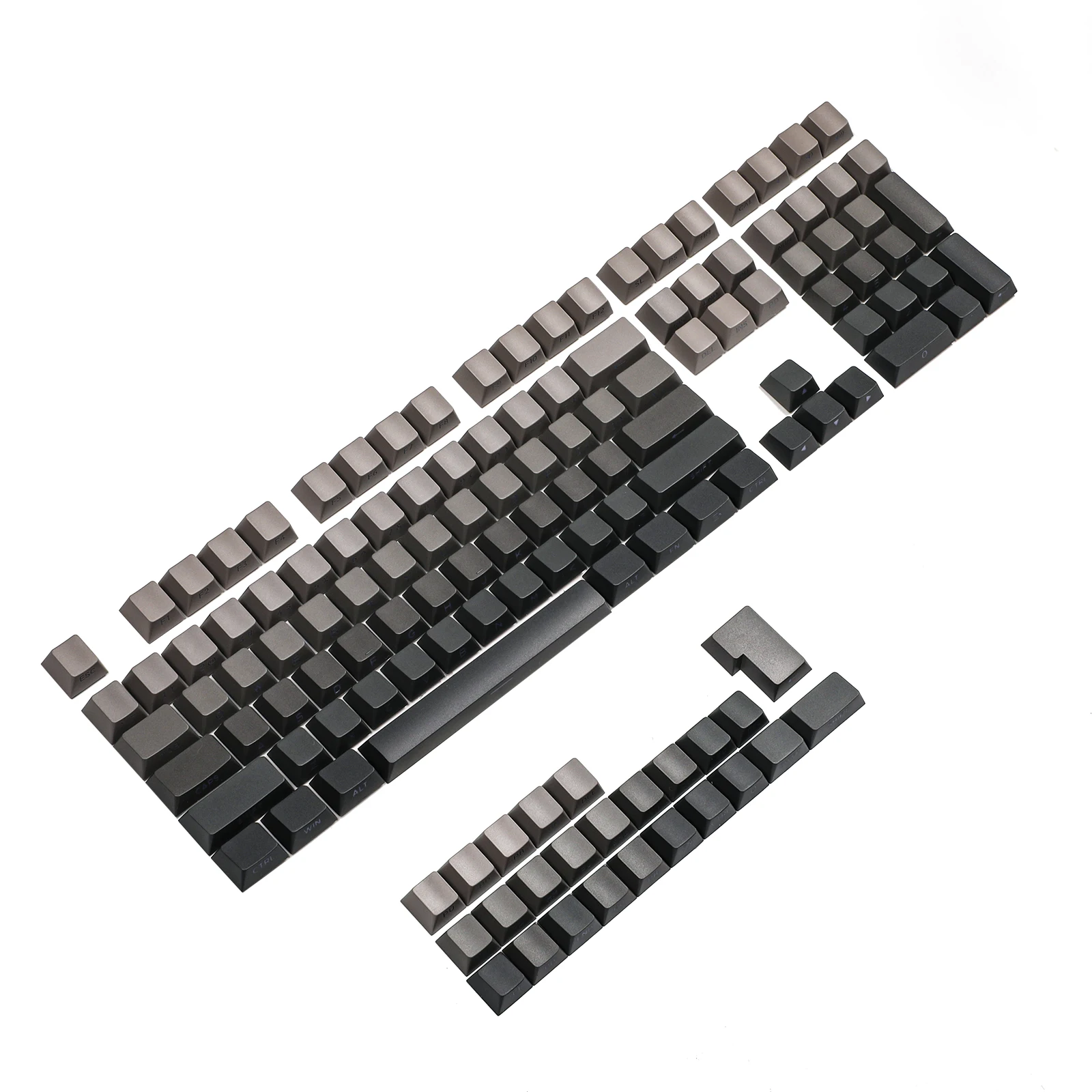 EPOMAKER Smokey Grey 133-Key Double-shot Side-printed PBT Cherry Profile Keycap Set for ANSI Mechanical Gaming Keyboard