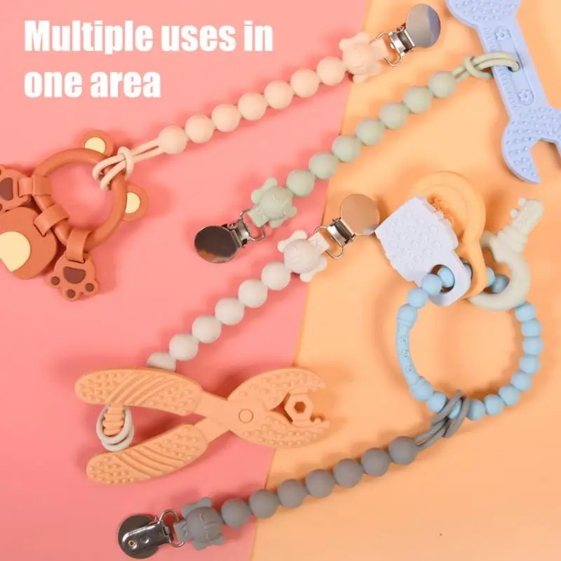 

Силиконовый держатель для соски-пустышки, силиконовый зажим для соски-пустышки, Детские зубные кольца и игрушки в форме слона