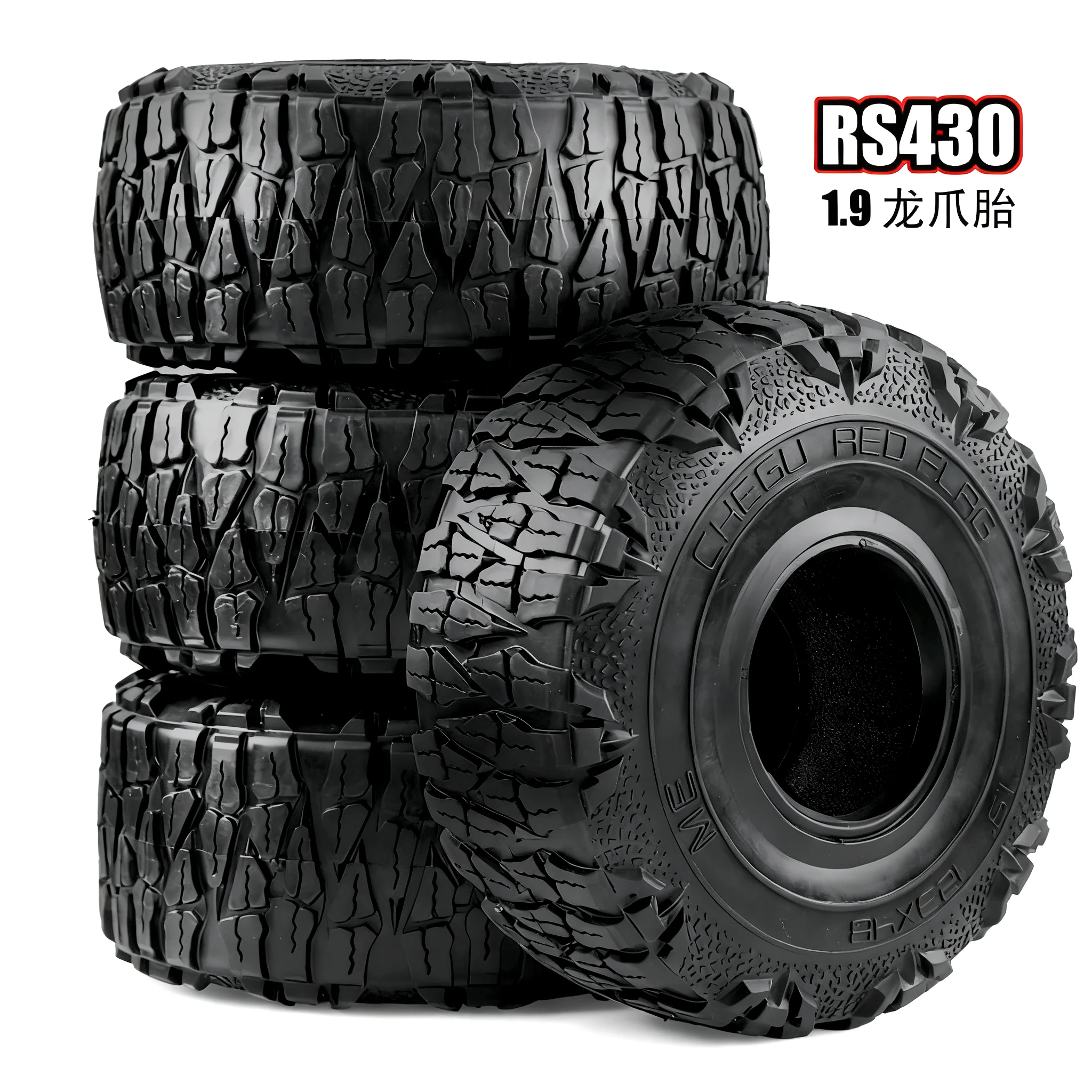 

RDE SPIDER 4pcs 1.9 Inch Rubber Tyre 123*48mm For 1/10 Rock Crawler Car TRX4/RC4WD SCX10 Scx10 Wraith Scx10 Yikong Rgt Wrangler