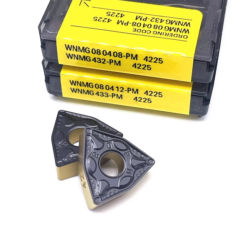 Chất Lượng Cao WNMG080404 PM 4225 WNMG080408 PM 4225 Carbide Mặt Xay Miếng Dụng Cụ Cắt Lưỡi Dao Chi Phí Cao Hiệu Suất