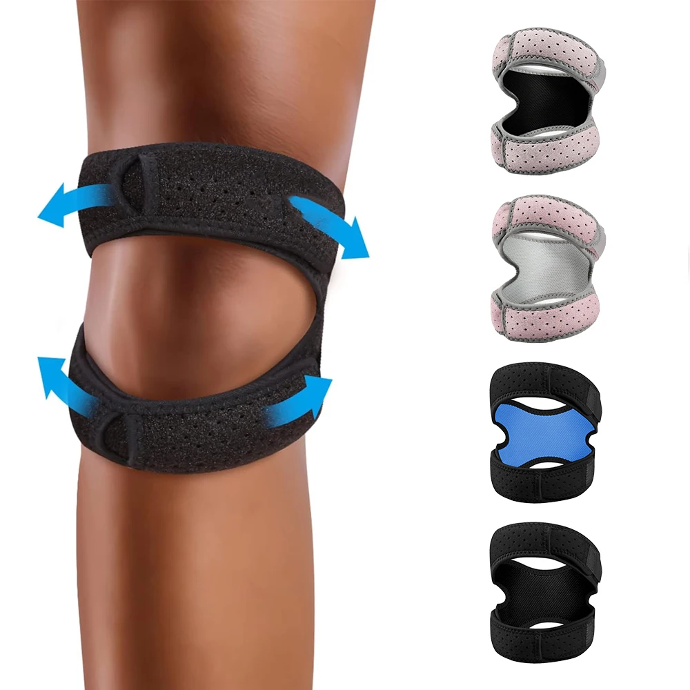 

1PC Knee Brace Plus Size,Dual Patella Tendon Support Strap,Adjustable Neoprene Stabilizer for Meniscus Tear,Arthritis