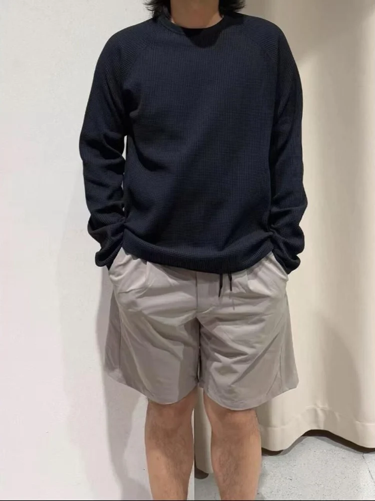 Men's Long Sleeve T-Shirt Hoodie Breathable Quick Dry Sweat Absorption Casual Style round Neck Loose Fit Other Material 100%