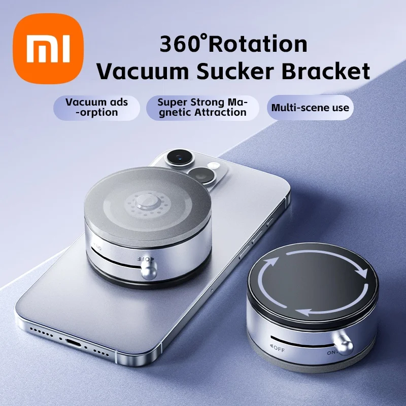 Xiaomi Vacuum Magnetic Suction Phone Holder 2025 New Foldable  Retractable Magnetic Phone Holder 360° Rotation Car Phone Holder