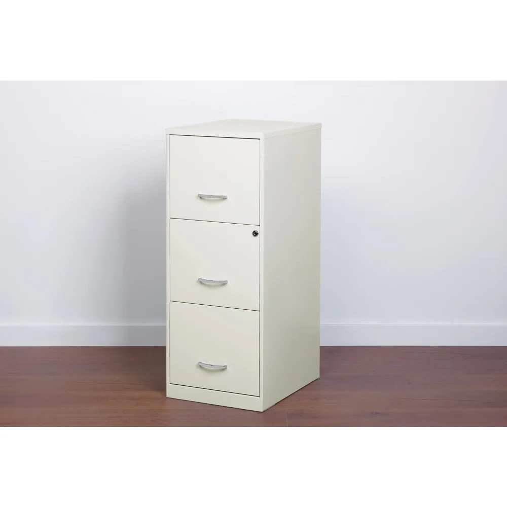 3 Drawer Lock SOHO Vertical File Cabinet, 18-Inch,High side drawers accommodate letter-size hanging files