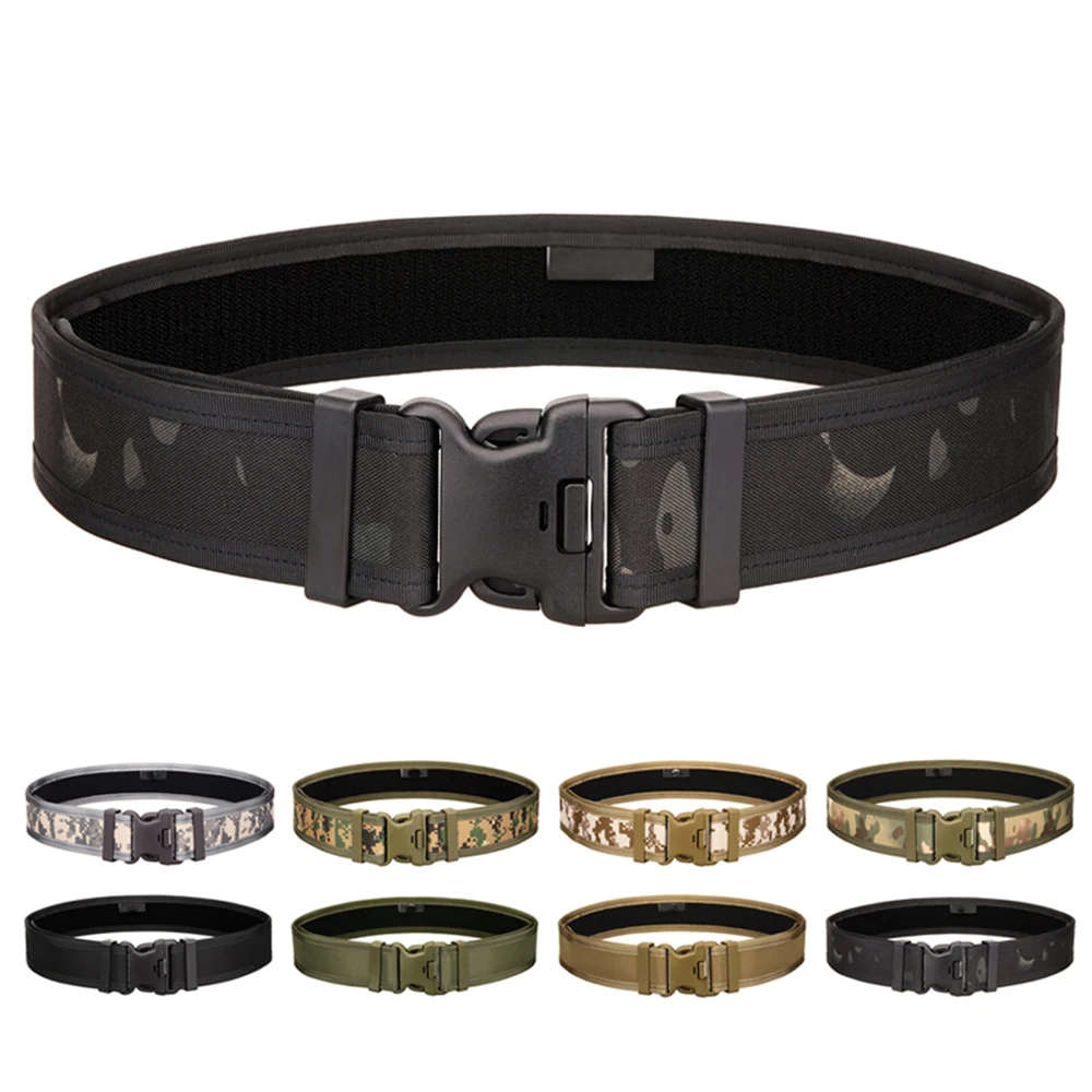 TUSHI Neuer taktischer Gürtel mit Schnellverschluss für Herren, Outdoor-Camouflage-Nylon, breiter Taillengürtel für Bergsteigen, Wandern, Arbeit, Angeln – Detail 13