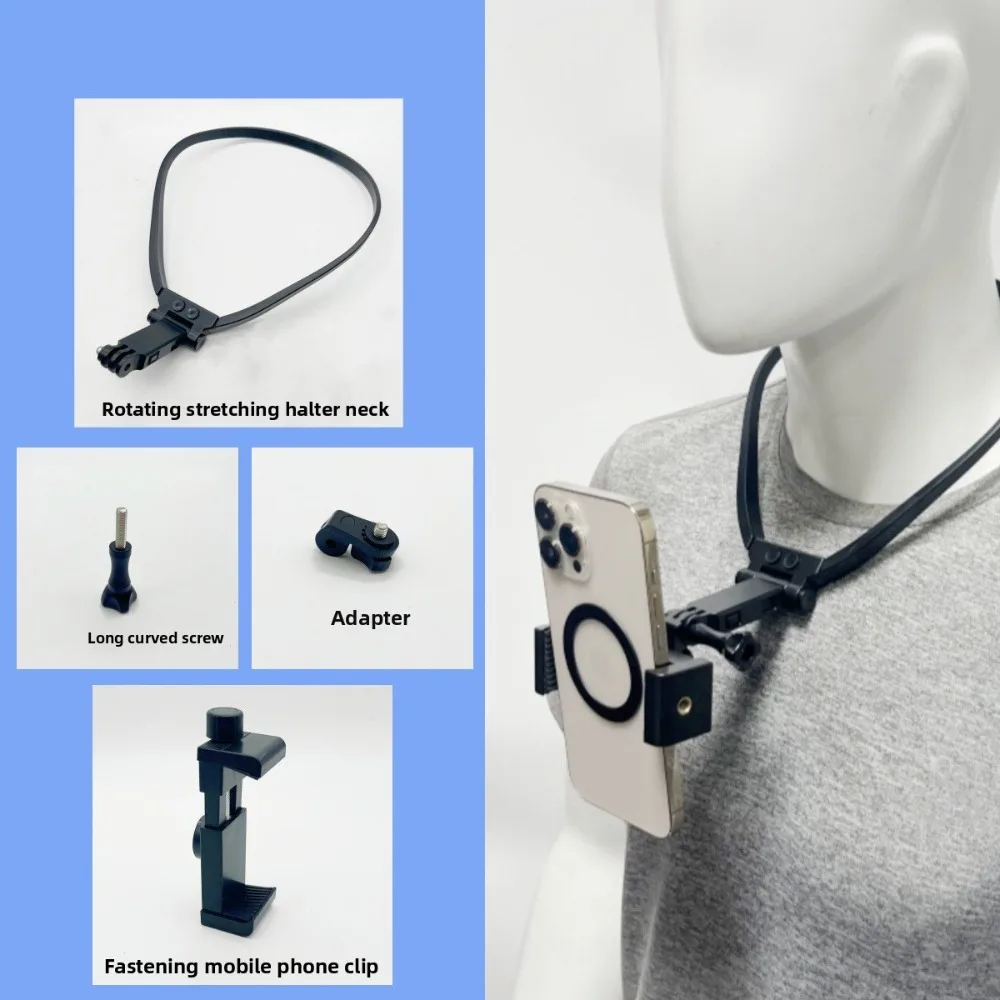 Phone Action Camera 6 in 1 Neck Hold Mount for GoPro Insta360 DJI OSMO Action Universal Action Camera Phone Accessories