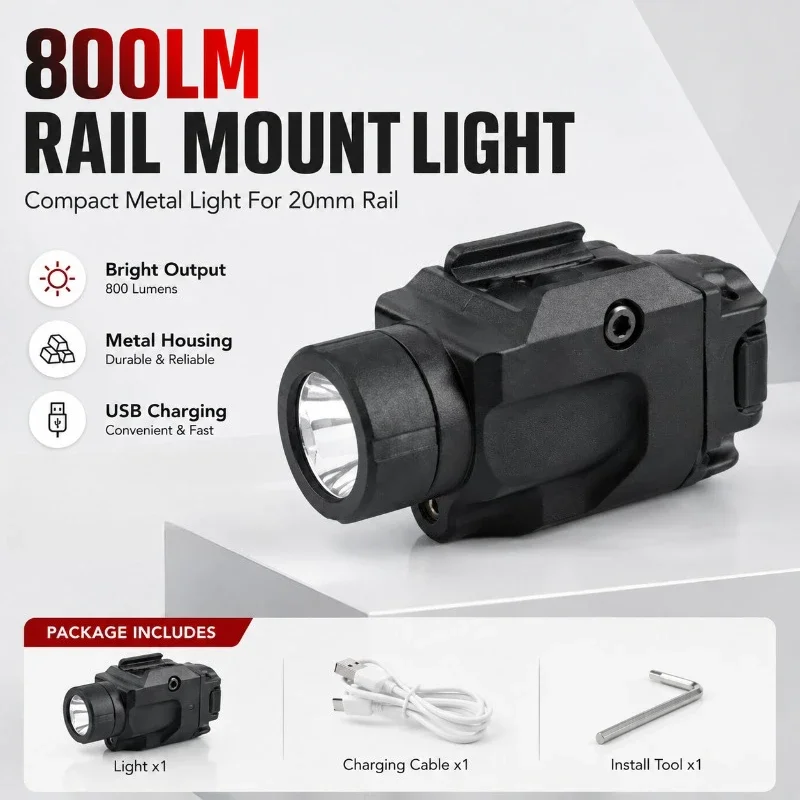 Mini Size Metal Under Mount Light 800LM Lamp Red Indicator Hobby Model Custom Assembly Parts