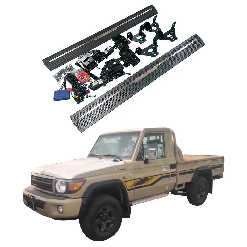 Aluminum Exterior Auto Accessories Power Running Boards For Toyota Land Cruiser 79 Series Pickup Accessories 2 door