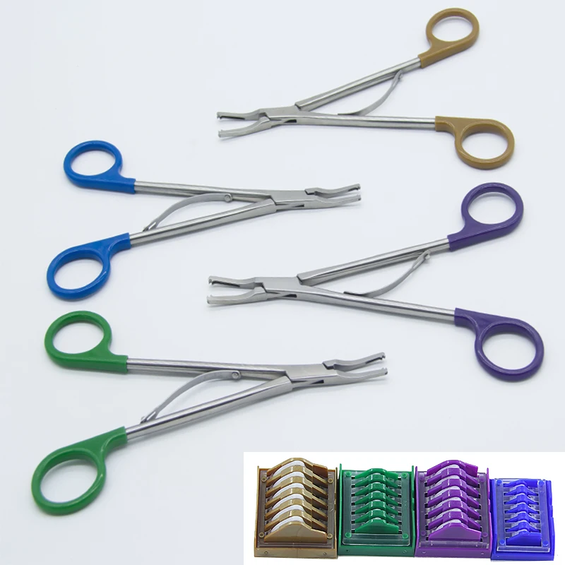 Aplicador de clipe de polímero cirúrgico laparoscópico sem clipe