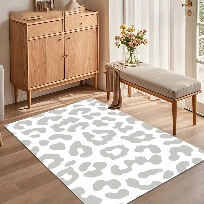 Blue Black Checkerboard Rug Optical Illusion Plaid Living Room Carpet Abstract Geometric Area Rug Bedroom Floor Mat