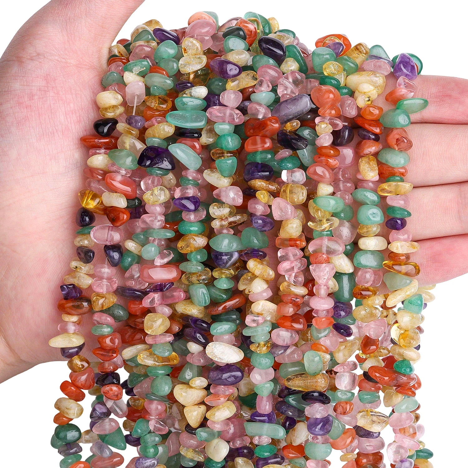 Natural Chips Stone Beads 5-8mm Irregular Gravel Crystal Quartz Bead For Jewelry Making DIY Bracelet Necklace Accessories 30inch