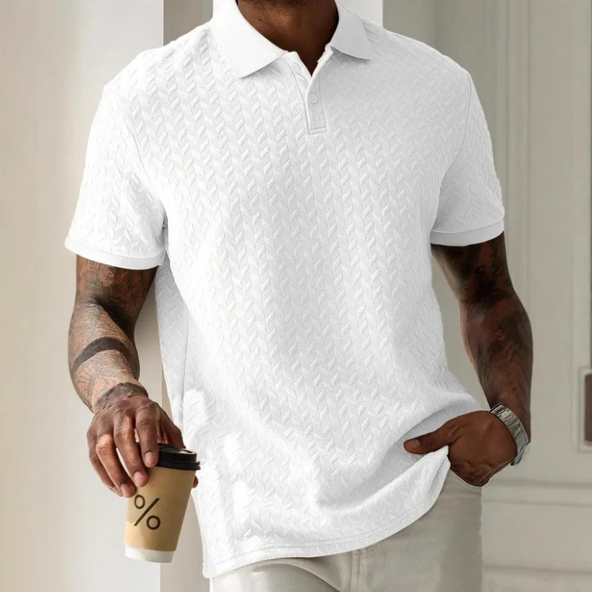 Men's Simple Shirt Front Button Short Sve Cool Feeling City Walk  Shirt Clean Fit Style Triacetate Fiber Winter Collection
