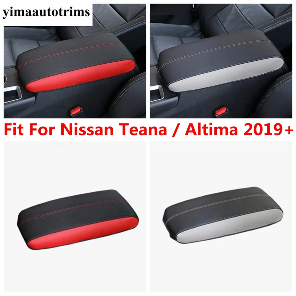 

Central Console Seat Armrest Box Pad Mat Protection PU Leather Cover Accessories Interior For Nissan Teana / Altima 2019 2020