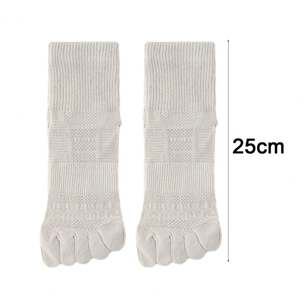 Summer Ultra-thin Breathable Mesh Short Socks For Men Sports Five Fingers Socks Ankle Socks Sweat-absorbing Split Toe