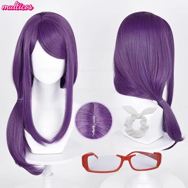 

High Quality Kamishiro Rize Cosplay Wig 70cm Purple Heat Resistant Synthetic Hair Rize Kamishiro Wigs + Wig Cap